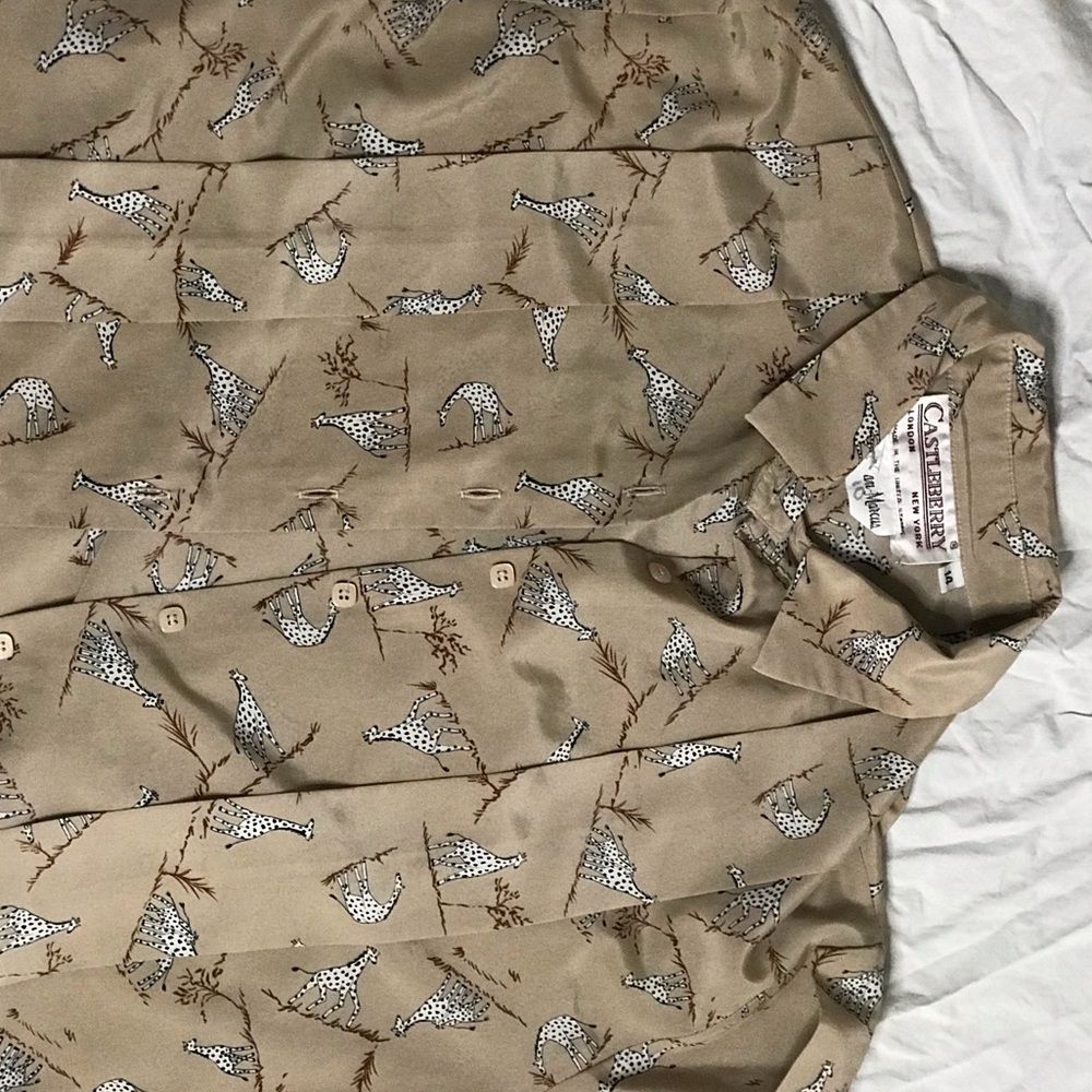 Vintage patterned blouse from Neiman Marcus